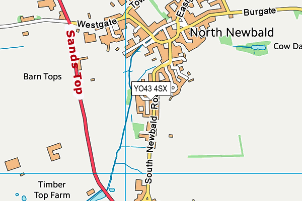 YO43 4SX map - OS VectorMap District (Ordnance Survey)