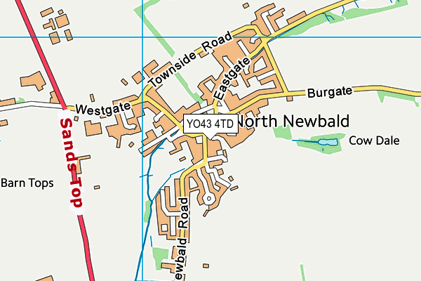 YO43 4TD map - OS VectorMap District (Ordnance Survey)