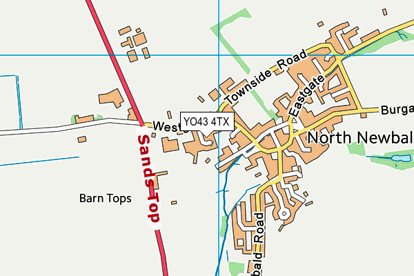 YO43 4TX map - OS VectorMap District (Ordnance Survey)