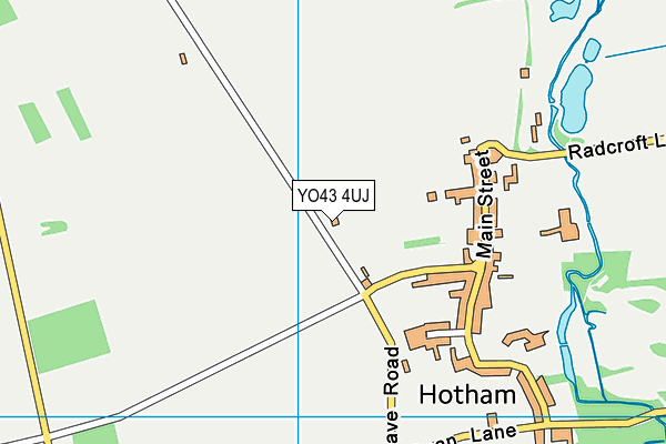 YO43 4UJ map - OS VectorMap District (Ordnance Survey)