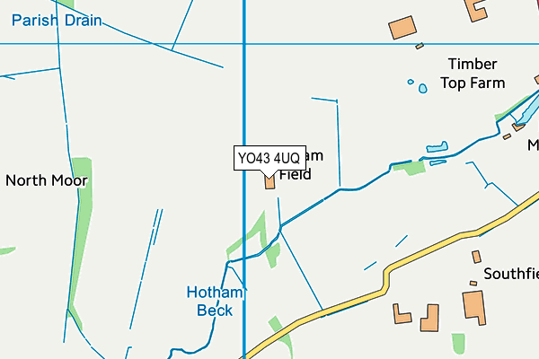 YO43 4UQ map - OS VectorMap District (Ordnance Survey)