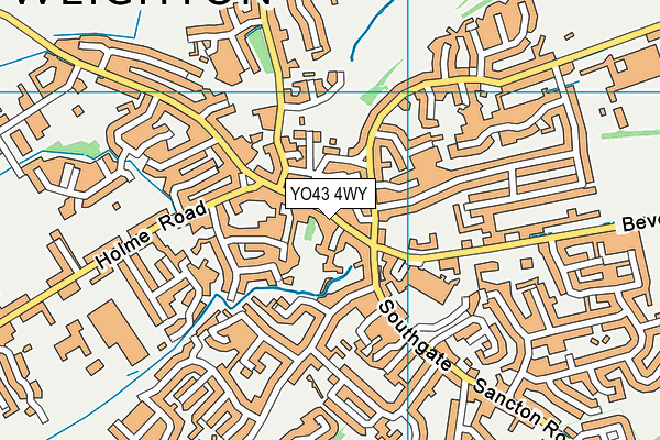 YO43 4WY map - OS VectorMap District (Ordnance Survey)