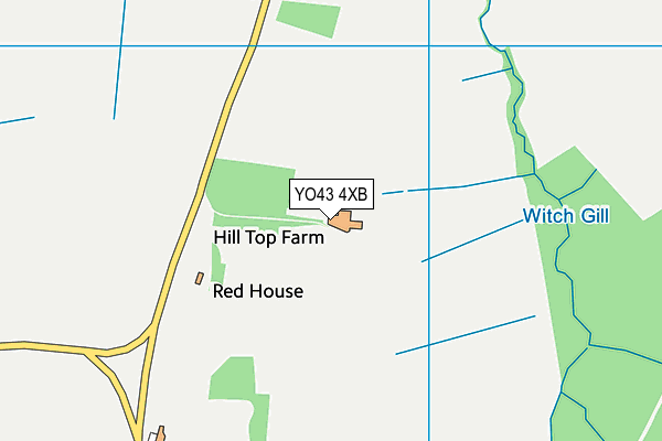 YO43 4XB map - OS VectorMap District (Ordnance Survey)