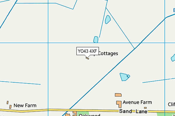 YO43 4XF map - OS VectorMap District (Ordnance Survey)