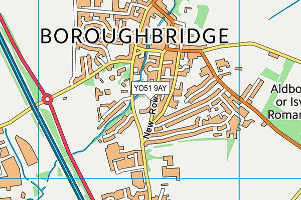 YO51 9AY map - OS VectorMap District (Ordnance Survey)