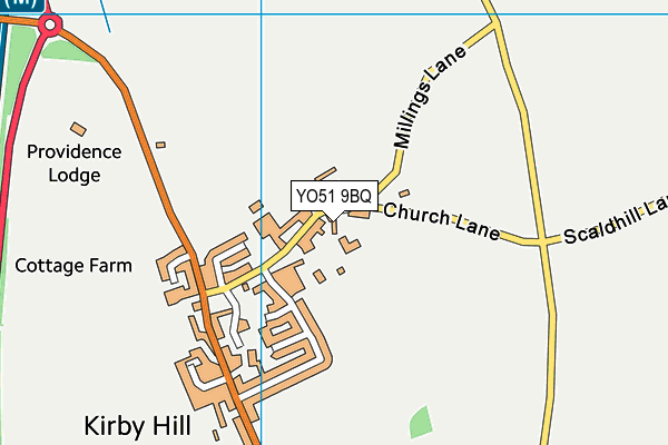 YO51 9BQ map - OS VectorMap District (Ordnance Survey)
