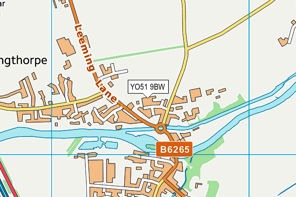 YO51 9BW map - OS VectorMap District (Ordnance Survey)