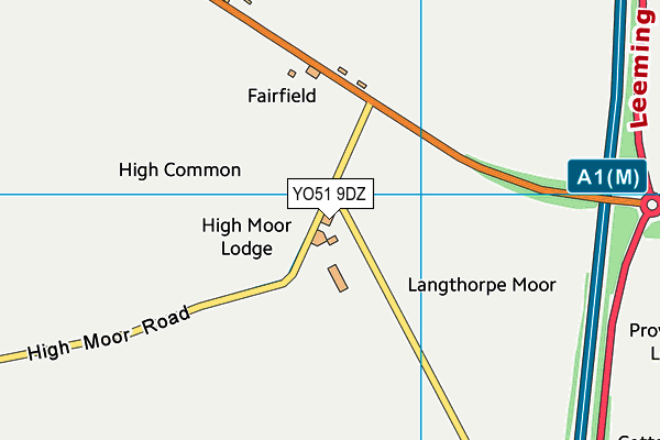 YO51 9DZ map - OS VectorMap District (Ordnance Survey)