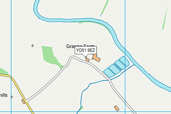 YO51 9EZ map - OS VectorMap District (Ordnance Survey)