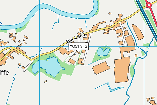 YO51 9FS map - OS VectorMap District (Ordnance Survey)