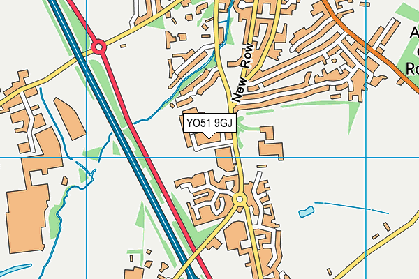 YO51 9GJ map - OS VectorMap District (Ordnance Survey)