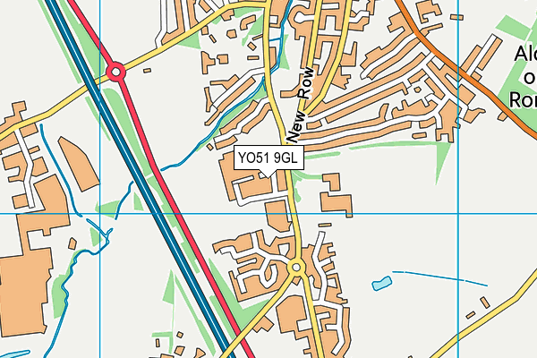 YO51 9GL map - OS VectorMap District (Ordnance Survey)