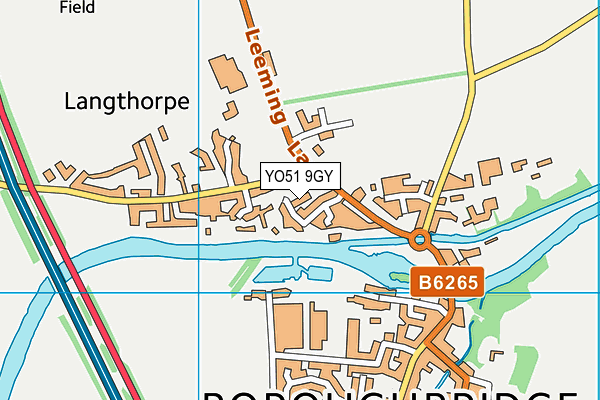 YO51 9GY map - OS VectorMap District (Ordnance Survey)