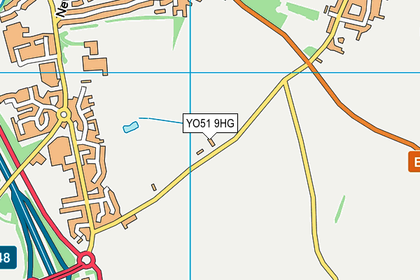 YO51 9HG map - OS VectorMap District (Ordnance Survey)