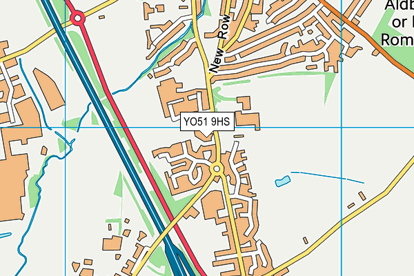 YO51 9HS map - OS VectorMap District (Ordnance Survey)