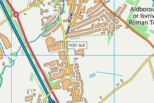 YO51 9JX map - OS VectorMap District (Ordnance Survey)