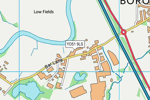 YO51 9LS map - OS VectorMap District (Ordnance Survey)