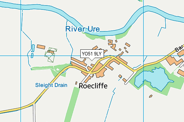 Roecliffe CofE Primary School map (YO51 9LY) - OS VectorMap District (Ordnance Survey)