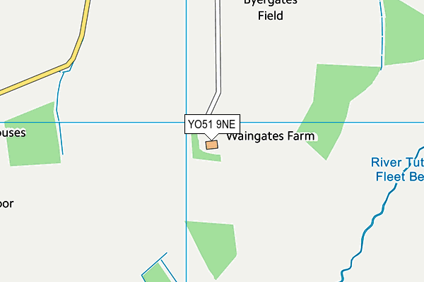 YO51 9NE map - OS VectorMap District (Ordnance Survey)