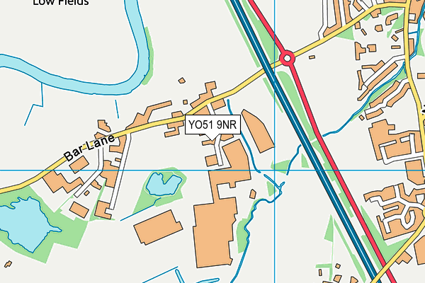 YO51 9NR map - OS VectorMap District (Ordnance Survey)