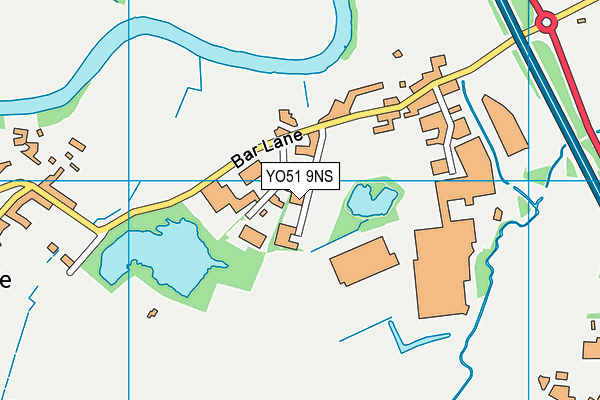 YO51 9NS map - OS VectorMap District (Ordnance Survey)