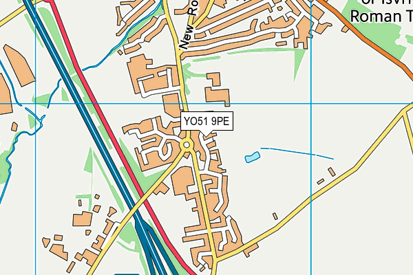 YO51 9PE map - OS VectorMap District (Ordnance Survey)