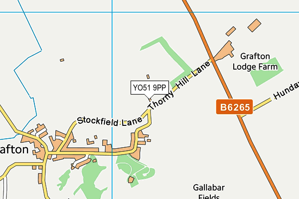 YO51 9PP map - OS VectorMap District (Ordnance Survey)