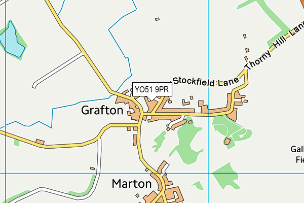 YO51 9PR map - OS VectorMap District (Ordnance Survey)