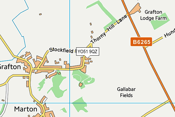 YO51 9QZ map - OS VectorMap District (Ordnance Survey)
