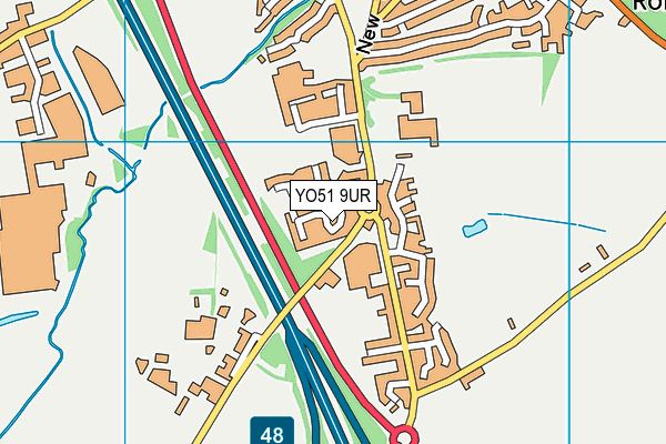 YO51 9UR map - OS VectorMap District (Ordnance Survey)
