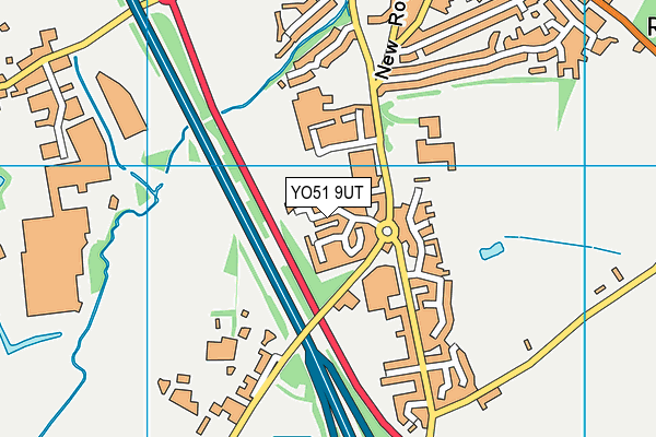 YO51 9UT map - OS VectorMap District (Ordnance Survey)
