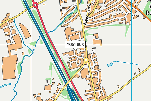 YO51 9UX map - OS VectorMap District (Ordnance Survey)