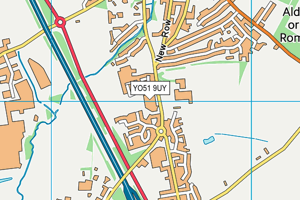 YO51 9UY map - OS VectorMap District (Ordnance Survey)