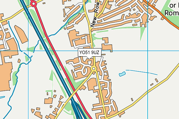 YO51 9UZ map - OS VectorMap District (Ordnance Survey)