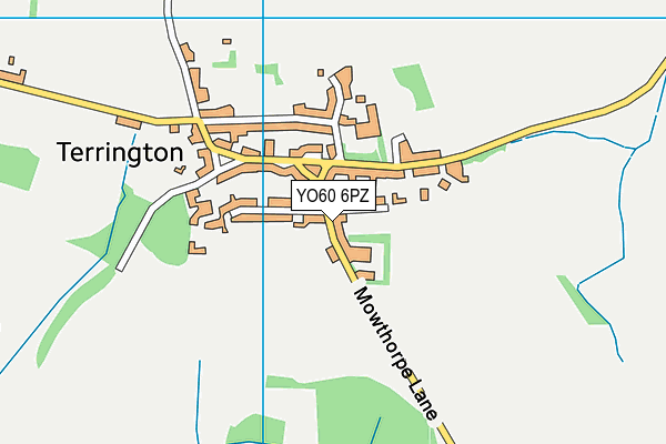 Terrington Village Hall And Recreation Ground map (YO60 6PZ) - OS VectorMap District (Ordnance Survey)