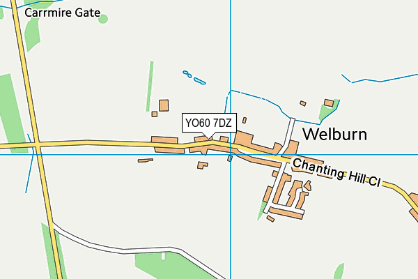 YO60 7DZ map - OS VectorMap District (Ordnance Survey)