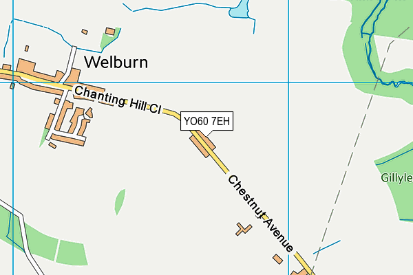YO60 7EH map - OS VectorMap District (Ordnance Survey)