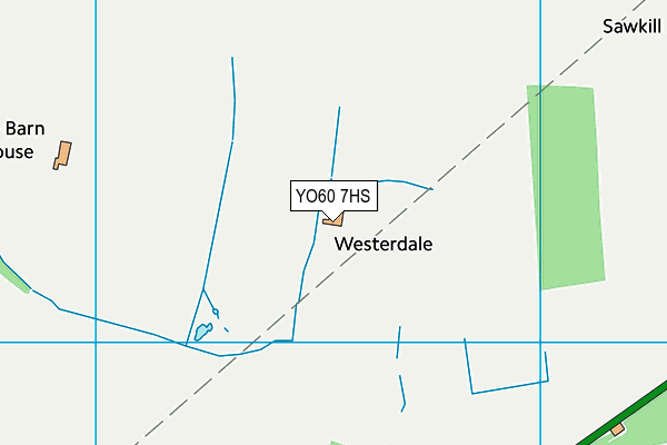 YO60 7HS map - OS VectorMap District (Ordnance Survey)