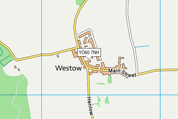 Westow Cricket Club map (YO60 7NH) - OS VectorMap District (Ordnance Survey)