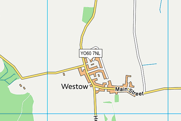 Westow Village Hall map (YO60 7NL) - OS VectorMap District (Ordnance Survey)
