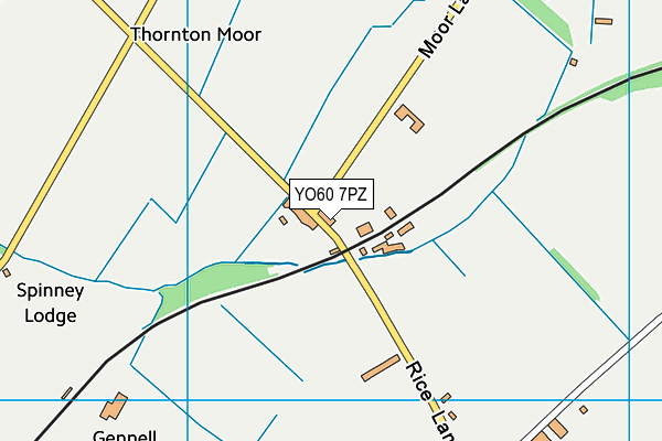 YO60 7PZ map - OS VectorMap District (Ordnance Survey)
