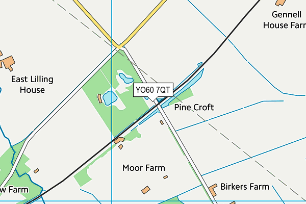 YO60 7QT map - OS VectorMap District (Ordnance Survey)