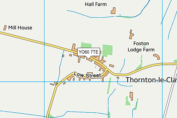 YO60 7TE map - OS VectorMap District (Ordnance Survey)