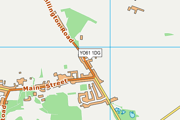 YO61 1DG map - OS VectorMap District (Ordnance Survey)