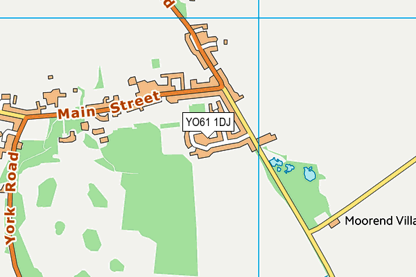 YO61 1DJ map - OS VectorMap District (Ordnance Survey)