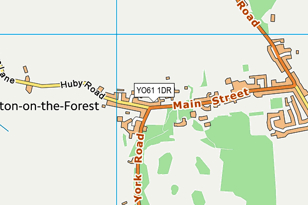 YO61 1DR map - OS VectorMap District (Ordnance Survey)