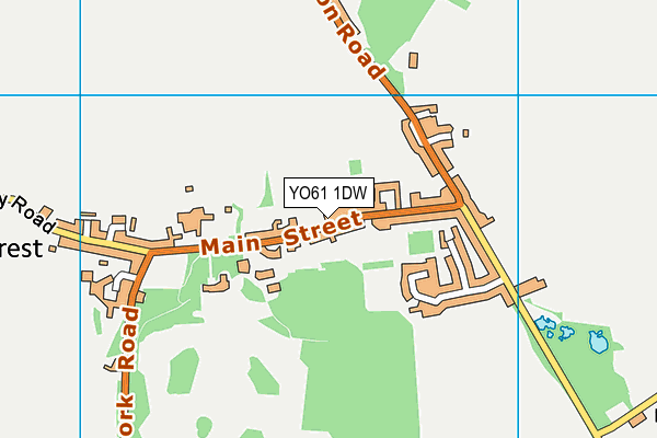 YO61 1DW map - OS VectorMap District (Ordnance Survey)