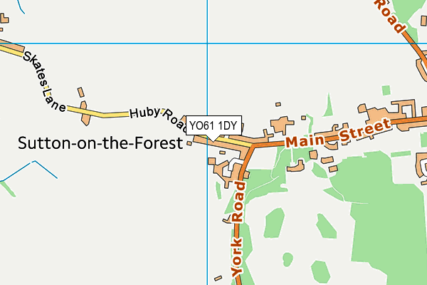 YO61 1DY map - OS VectorMap District (Ordnance Survey)