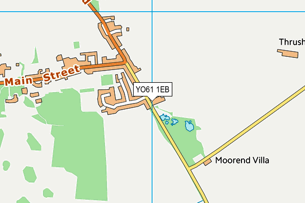 YO61 1EB map - OS VectorMap District (Ordnance Survey)