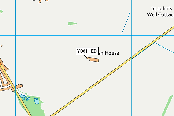 YO61 1ED map - OS VectorMap District (Ordnance Survey)